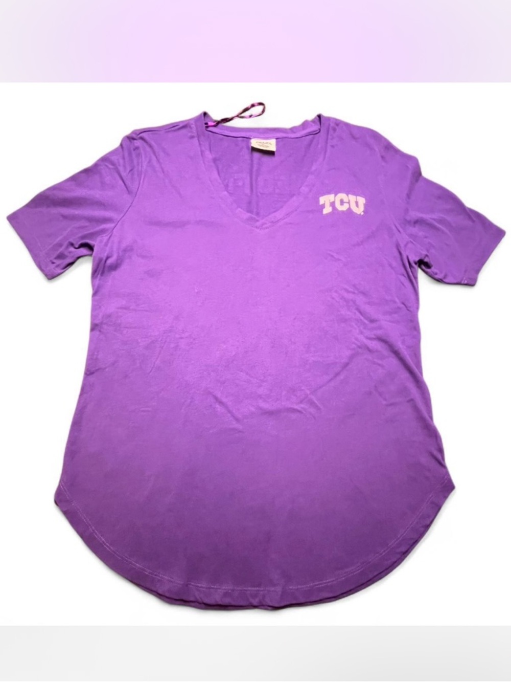 Purple TCU Horned Frogs V-neck shirt Size XL